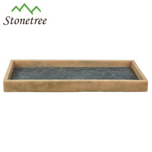 Новый 100% натуральный камень Прямоугольный поднос для хранения Мраморный поднос